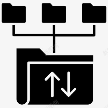 文件夹网络结构数据网络文件夹网络图标图标
