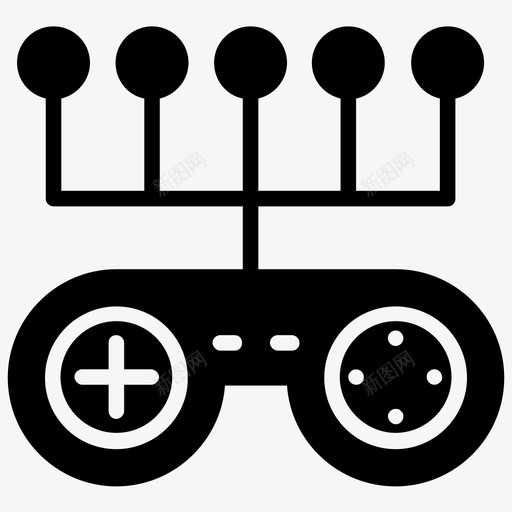 游戏控制器游戏控制台游戏板图标svg_新图网 https://ixintu.com 人工智能字形图标 游戏手柄 游戏控制台 游戏控制器 游戏板 游戏站