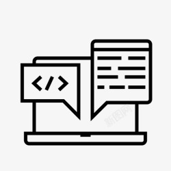 数字编程网络开发商业编码图标高清图片