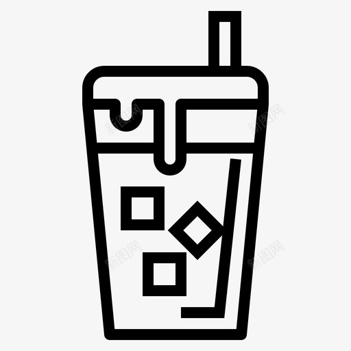 冰咖啡冷咖啡咖啡店概述图标svg_新图网 https://ixintu.com 冰咖啡 冷咖啡 咖啡店概述