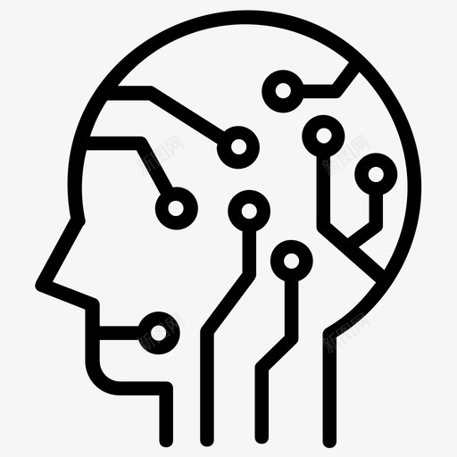 人工智能人脑人类智能图标svg_新图网 https://ixintu.com 人工智能 人工智能线图标 人类智能 人脑 机器智能 超级智能