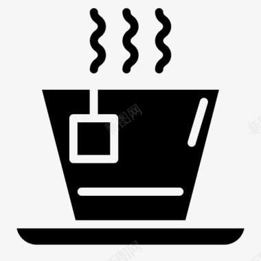 热饮咖啡马克杯图标图标