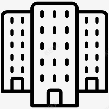 公寓拱廊建筑正面图标图标