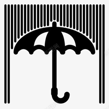 雨干伞图标图标