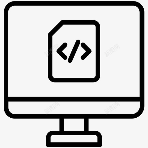 源代码html编程图标svg_新图网 https://ixintu.com html web开发 web编码 源代码 编程 编程行图标