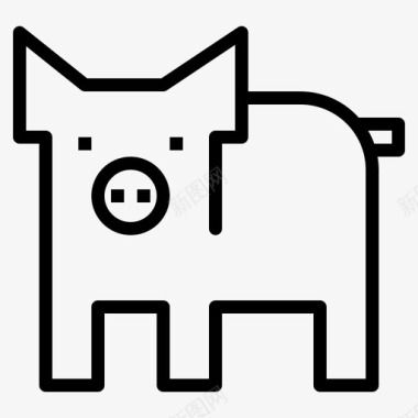 猪农场哺乳动物图标图标