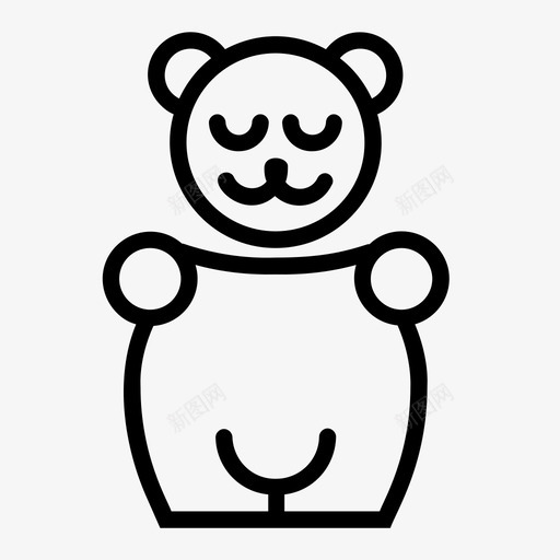 玩具熊动物橡皮熊图标svg_新图网 https://ixintu.com 儿童玩具 动物 婴儿和儿童 橡皮熊 玩具熊