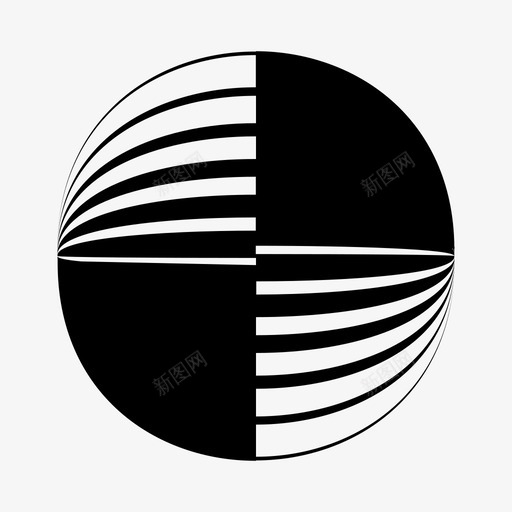 球体圆抽象徽标图标svg_新图网 https://ixintu.com 徽标 抽象 波浪 球体圆