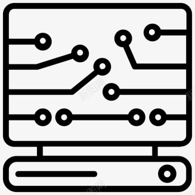 计算机科学电路板未来技术图标图标