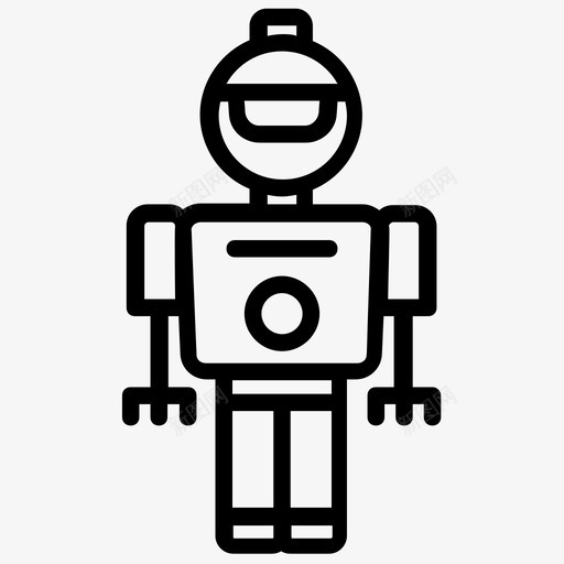 机器人人工智能机器人自动化图标svg_新图网 https://ixintu.com 人工智能机器人 人工智能线图标 人形脸 机器人 机器人脸 自动化 超级智能