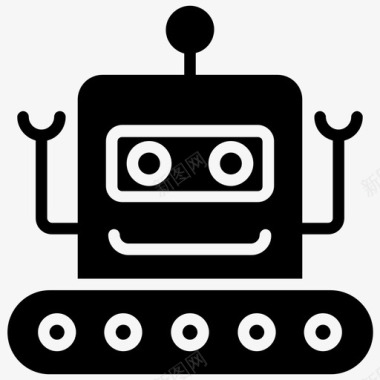 机器人自动化机器人脸图标图标