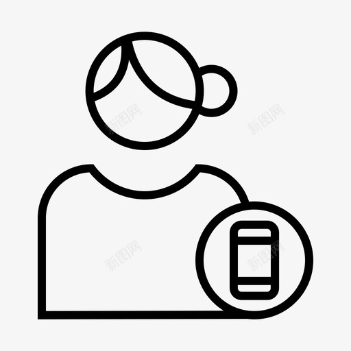 个人资料手机人员图标svg_新图网 https://ixintu.com 个人资料 人员 手机 用户