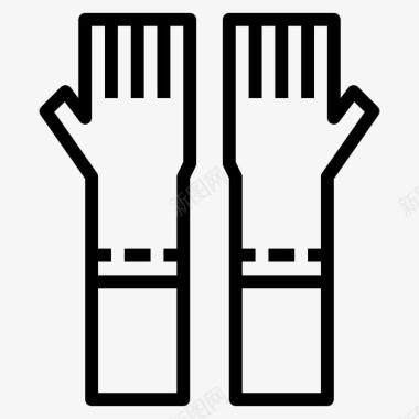 乳胶手套防护图标图标