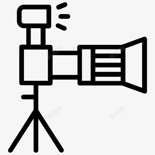 相机三脚架相机单脚架相机支架图标svg_新图网 https://ixintu.com 专业摄影 电影院 相机三脚架 相机单脚架 相机支架 视频生产线图标