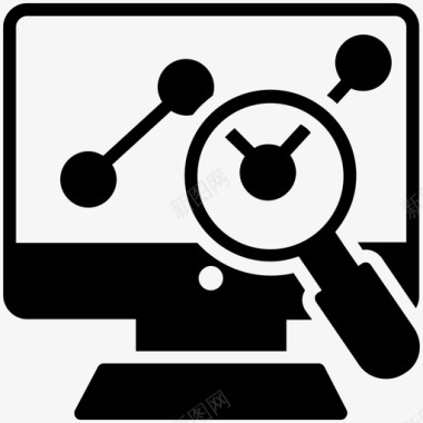 web分析网站分析业务管理字形图标图标