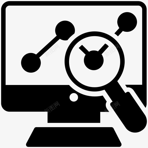 web分析网站分析业务管理字形图标svg_新图网 https://ixintu.com web分析 业务管理字形图标 网站分析