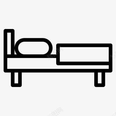 床卧室旅馆图标图标