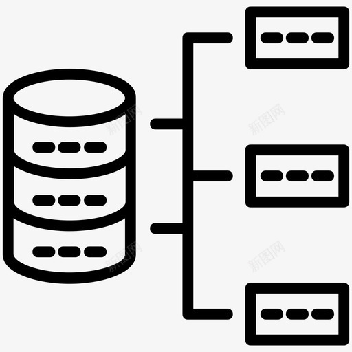 数据库数据中心托管中心图标svg_新图网 https://ixintu.com 托管中心 数据中心 数据库 服务器 编程线图标 网络托管