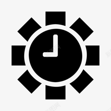 工作时间时钟日程表图标图标
