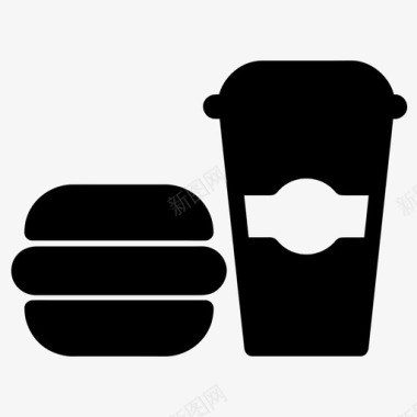 饮料早餐汉堡图标图标