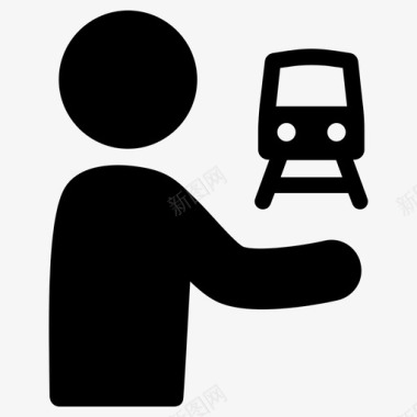 公共交通公共汽车乘客图标图标