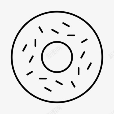 甜甜圈面包快餐图标图标