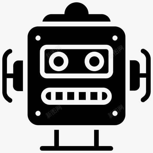 机器人人工智能机器人自动化图标svg_新图网 https://ixintu.com 人工智能字形图标 人工智能机器人 仿人脸 机器人 机器人脸 自动化 超级智能