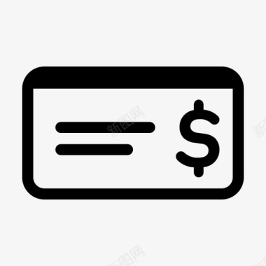 支票财务基本图标集图标
