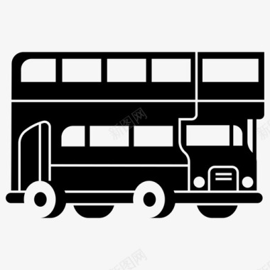 公共汽车公共交通工具旅游者图标图标
