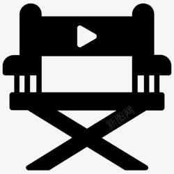 电影座导演椅影院椅导演座图标高清图片