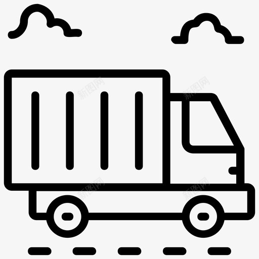 货车送货车皮卡图标svg_新图网 https://ixintu.com 多用途货车 物流配送线图标 皮卡 货车 货运货车 送货车
