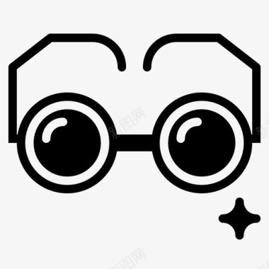 眼镜光学阅读图标图标