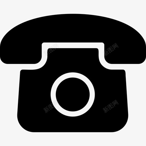 旋转电话固定电话旧的图标svg_新图网 https://ixintu.com 固定电话 客户支持 旋转电话 旧的