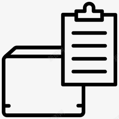 库存列表剪贴板容器列表图标图标