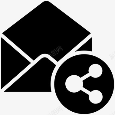 邮件共享电子邮件信封图标图标