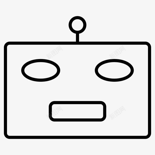 机器人面孔科学敏锐图标svg_新图网 https://ixintu.com 机器人 科学敏锐 面孔