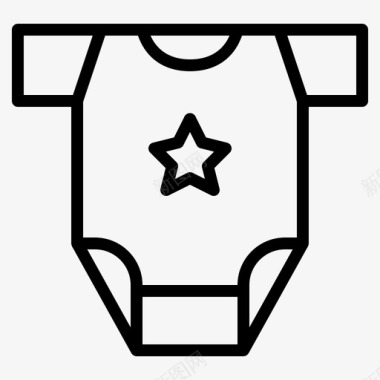 婴儿衣服婴儿布套装图标图标