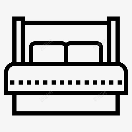 床卧室睡眠图标svg_新图网 https://ixintu.com 卧室 家具轮廓 床 睡眠