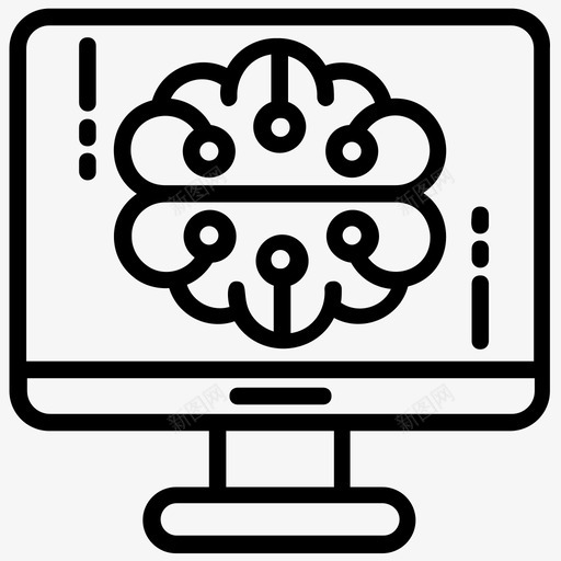 人工智能知识人工智能机器人人工大脑图标svg_新图网 https://ixintu.com 人工大脑 人工智能机器人 人工智能知识 人工智能线图标 数字大脑 神经网络