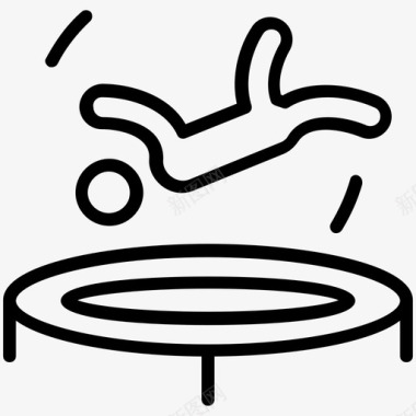 蹦床跳跃奥运会图标图标