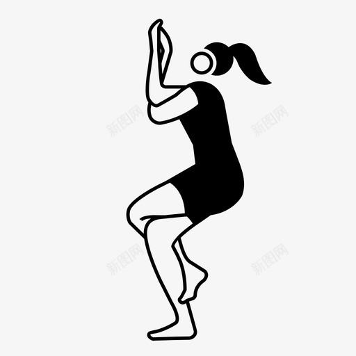 鹰式平衡锻炼图标svg_新图网 https://ixintu.com 健康 健身 平衡 瑜伽 锻炼 鹰式