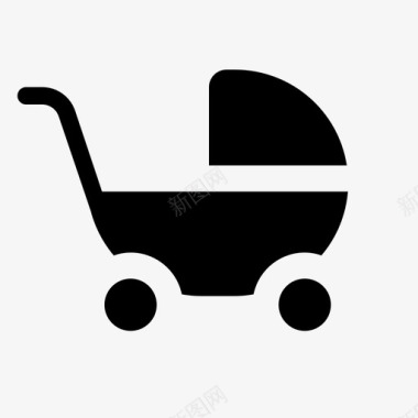 婴儿车婴儿家庭图标图标