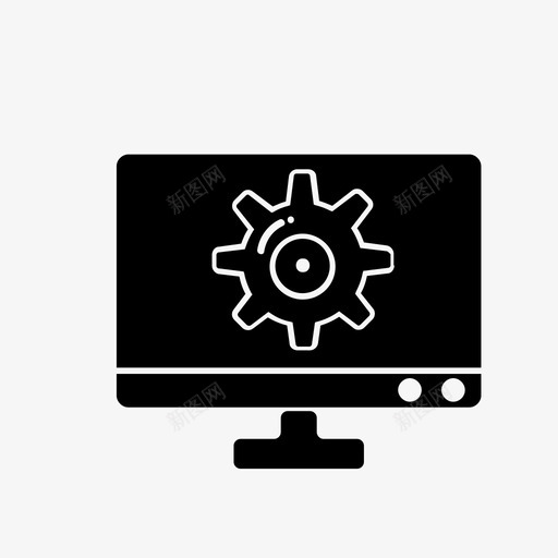 齿轮配置结构和工具图标svg_新图网 https://ixintu.com 结构和工具 设置 配置 齿轮