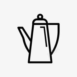 加方糖的咖啡茶壶咖啡热的图标高清图片