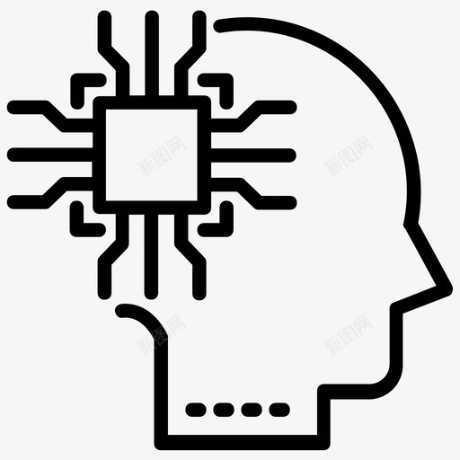 神经接口脑机脑机接口图标svg_新图网 https://ixintu.com 人工智能线图标 心机接口 直接神经 神经接口 脑机 脑机接口