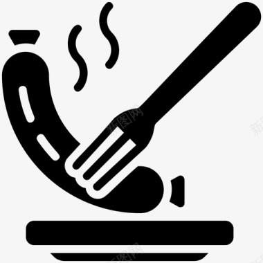 香肠烧烤烤肉图标图标
