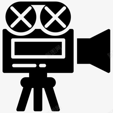 摄像机电影拍摄电影制作图标图标