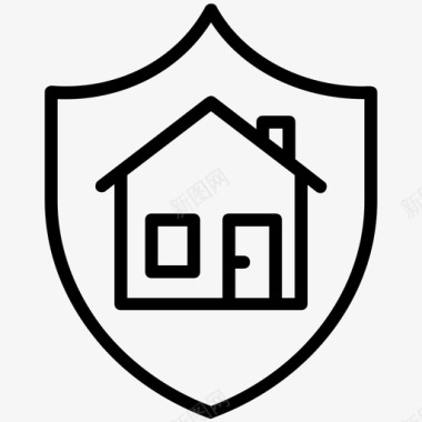 家庭安全家庭保护家庭盾图标图标