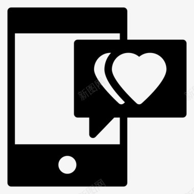 爱手机聊天浪漫爱情图标图标