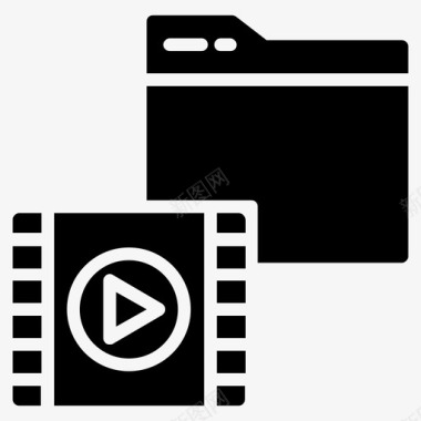 视频文件夹电影文件夹mp4文件图标图标